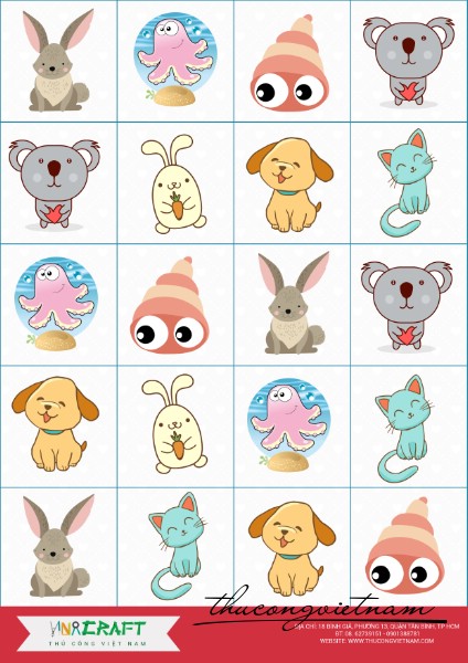 Sticker con thú mẫu 6
